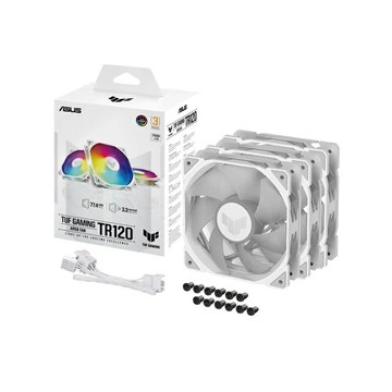 【享最高折300】ASUS 華碩 TUF GAMING TR120 FAN ARGB WHITE 軍戎白風扇 單入/三入