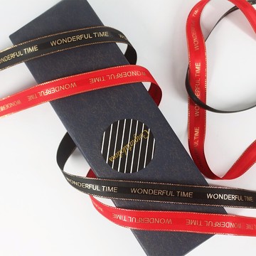 金邊羅紋英文燙金字母絲帶禮物鮮花包裝絲帶手工diy配件材料綢緞