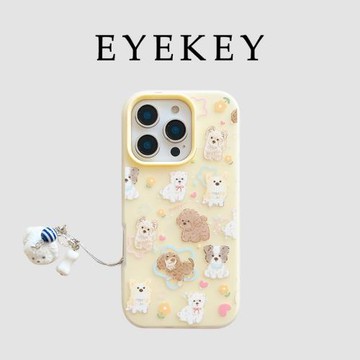 eyekey卡通可愛涂鴉小狗狗ins韓系適用iphone17promax手機殼蘋果15新款13全包硅膠12pm男女16pro防摔14保護套