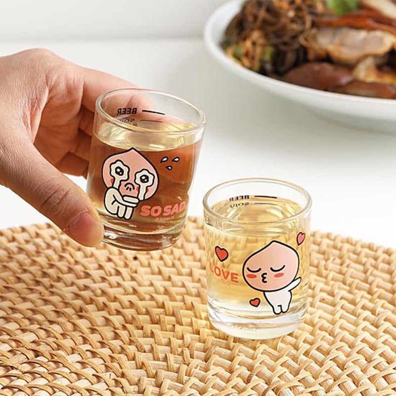 カカオフレンズ 蜜酒杯 ４Pセット [韓国][食器][焼酎杯][グラス