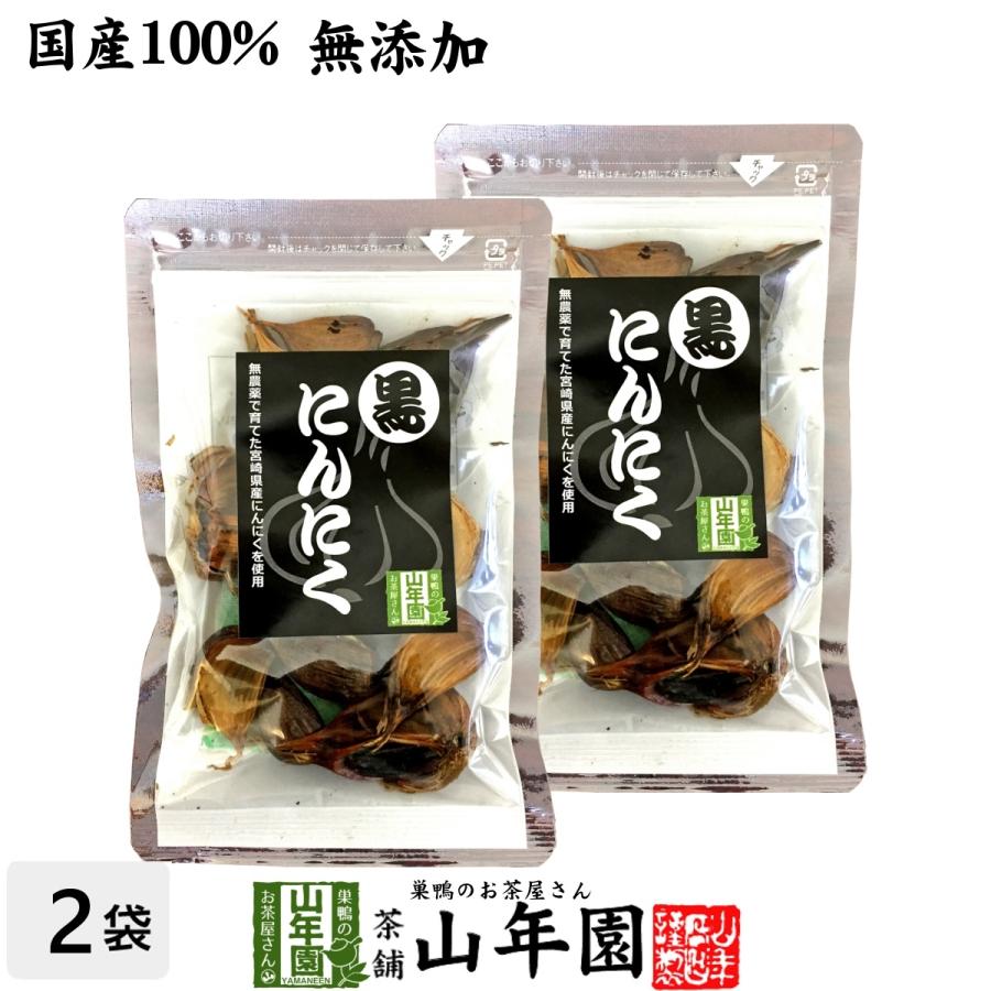 健康食品 国産100% 無農薬 黒にんにく 50g×2袋セット 宮崎県産 送料無料