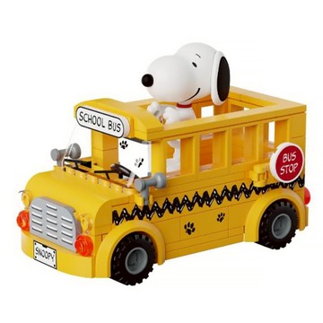 PANTASy 拼奇 史努比 校車  1盒  史努比校車 黃色