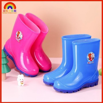 可愛雨鞋 雨鞋兒童 兒童防水鞋 幼兒雨鞋 小孩雨鞋 兒童雨靴男女童水鞋大童兒童雨鞋寶寶加絨卡通小孩水靴防滑小學生雨靴B8