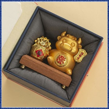 紫南宮過爐開光🙏🏻2026初更新-華爾街牛擺件辦公室桌面工位股票玄學牛市炒股招財吉祥物生日禮物