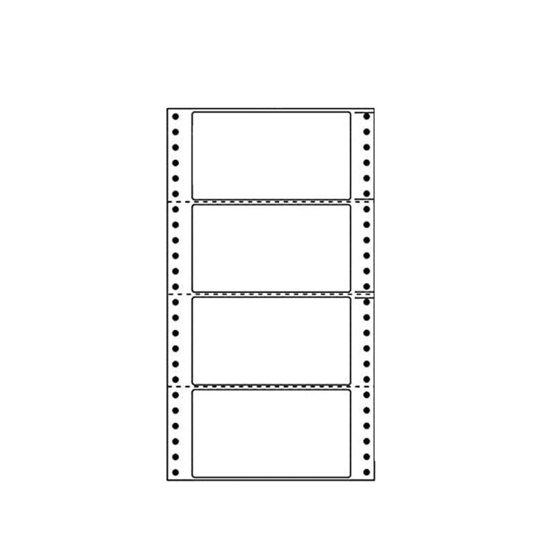 MM6A(VP) 連帳ラベル 1ケース 1000折 6インチ幅 4面 130×72mm ミシン入りドットインパクトプリンタ用連続ラベル ナナ