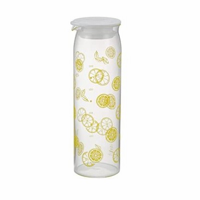 HARIO（ハリオ）フリーポット レトロ レモン 耐熱 ガラス 冷水筒 ピッチャー ジャグ 昭和 復刻 1 000ml 日本製 FPR-10-L