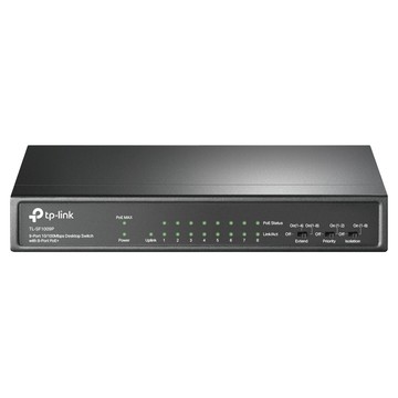 TP-Link 9 埠 10/100Mbps 桌上型交換器 含 8 埠 PoE+  1個  TL-SF1009P