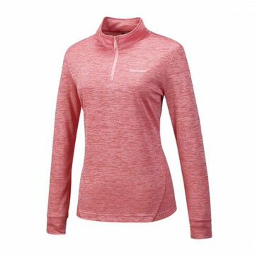 【【蘋果戶外】】山林 42P16 40 玫瑰紅 女款 雲彩針織保暖衣 半門襟 長袖排汗衣 秋冬保暖登山 秋冬 Mountneer