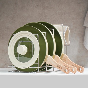 Stenfactory Signature 304不鏽鋼平底鍋整理架  3層  1個