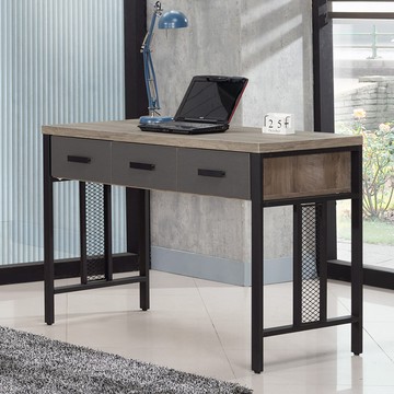 homelike 喜家居4尺三抽書桌(2128)