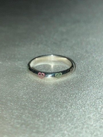 puffy heart patterned ring color