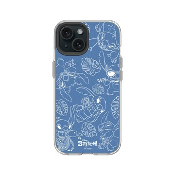 iPhone 15 Clear 透明 - 迪士尼-史迪奇 Disney Stitch - 夏威夷系列-線稿