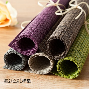 onlycook北歐4張加厚西餐墊餐布PVC隔熱墊餐桌墊盤墊碗墊防燙餐墊