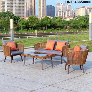 藤編桌椅 沙發椅 戶外家具 酒店家具 度假村家具 戶外沙發 庭院家具 躺椅 戶外桌椅組合 休閒家具 露營桌椅 商用家具 戶外沙發組合室外休閑藤椅庭院花園露天別墅酒店外擺藤編沙發 支持訂製 免運到府 快速出貨