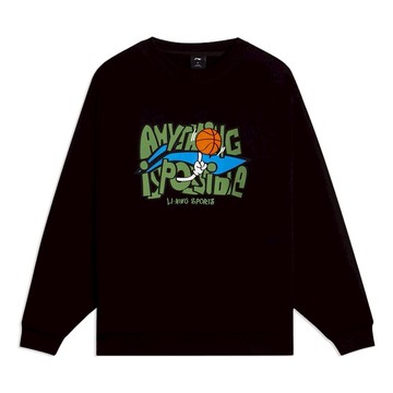Li-Ning Hoops Comic Graphic Sweatshirt 'Black'