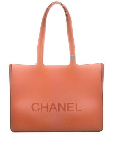 CHANEL Pre-Owned - 2010s logo embossed Jelly tote - women - Rubber - One Size - Red