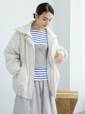 直羅紋大翻領鋪棉中長版外套(FC41L0Y0180) - Te chichi