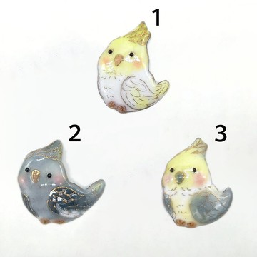 豐腴玄鳳鸚鵡景泰藍胸針