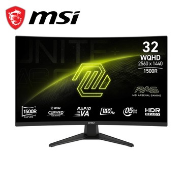 【MSI 微星】MAG 321CQF E18 電競螢幕 (DP/HDMI/Rapid VA/曲面/2K/0.5ms/180Hz)