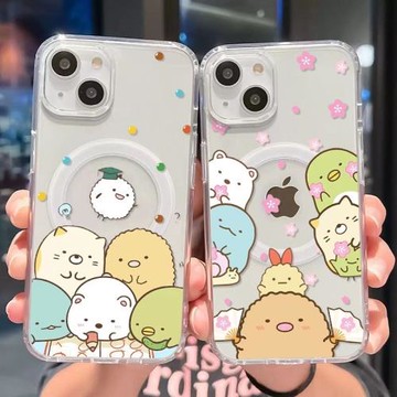 可愛角落生物適用三星s24ultra手機殼s23fe磁吸s25+趣味卡通s22+/s21fe軟萌a36a56時尚個性a26a16防摔note20