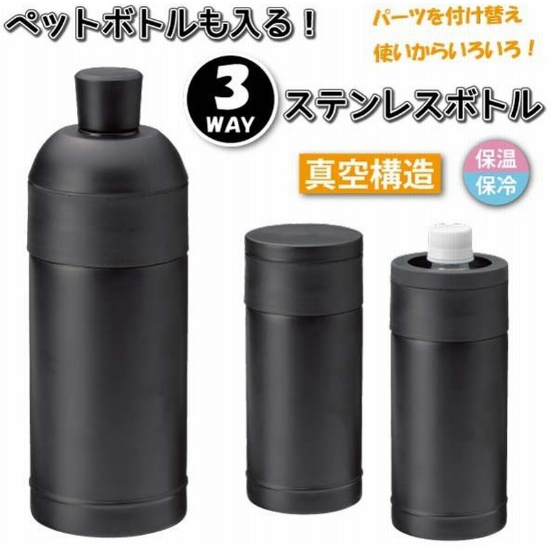 お取り寄せ ペットボトルも入る 3wayステンレスボトル タンブラー 直飲み 保冷 保温 水筒 ステンレスマグ 通販 Lineポイント最大0 5 Get Lineショッピング