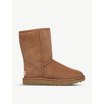 Ugg Womens Brown Classic ll Short Sheepskin Boots Eur 41 / 8 UK Women