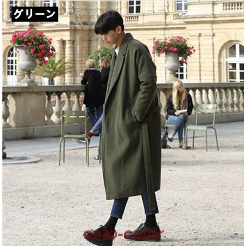 ロングコート メンズ アウター チェスターコート ロング丈