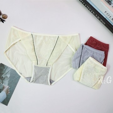 A2G®【雙色織花】性感透視高衩蕾絲雙色內褲︙21-26腰圍︙2065