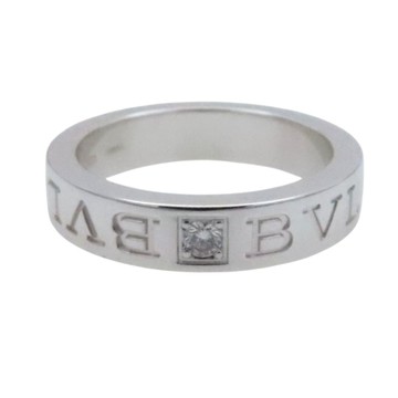 BVLGARI 寶格麗 18K白金 1PD鑽石 B.zero1 Essential 戒指 50 【二手名牌BRAND OFF】