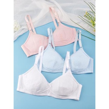 非常姊妹少女文胸發育期無鋼圈純棉初中生高中生薄款學生內衣女
