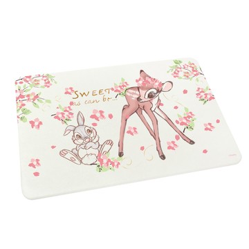 台灣製造 正版授權 迪士尼 珪藻土吸水地墊-櫻花斑比60*40*0.9cm_廠商直送