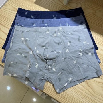 新一系XI55257新1系男生高腰棉萊卡桑蠶絲底襠舒適透氣印花3色3條