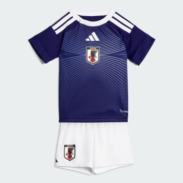 【adidas 愛迪達】 世界盃 日本 主場 運動套裝 吸濕排汗 短袖/短褲 嬰幼童裝 JZ9675