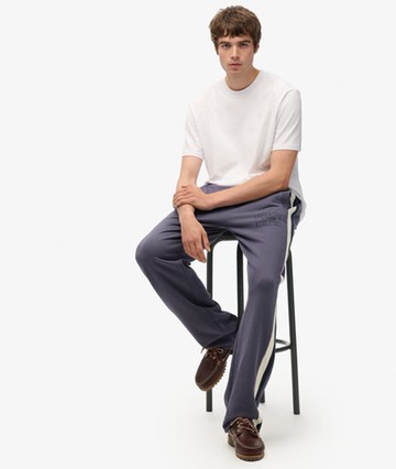 Superdry Men's Athletic Essentials Straight Joggers Purple Size: XL