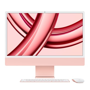 Apple 24 吋 iMac Apple M3 晶片配備 8 核心 CPU 與 10 核心 GPU - 粉紅色 (整修品)