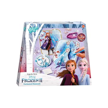 Totum Disney 迪士尼冰雪奇緣迷你手作系列鑽貼畫組  內附水鑽紙卡  製作3D立體鑽貼畫  冰雪奇緣2  1組