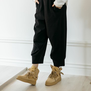 百岳 (帥氣厚底高筒真皮球鞋)