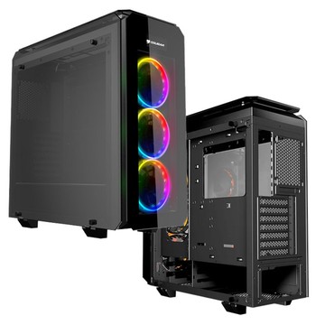 【享最高折300】COUGAR 美洲獅 PURITAS RGB 全鋼化玻璃中塔電腦機殼