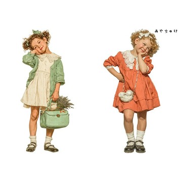 【4 月新品 1】08-121-0235 人物貼紙 春日復古