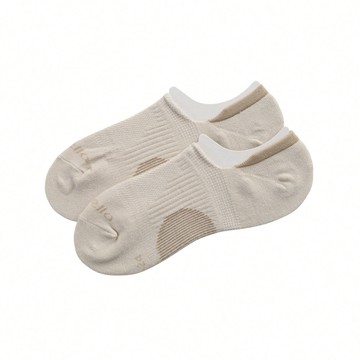 FootSpa足弓加強運動隱形襪-棉紗 - M燕麥棕