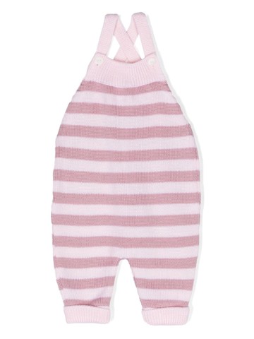 Little Bear - striped virgin wool romper - kids - Virgin Wool - 6 mth - Pink
