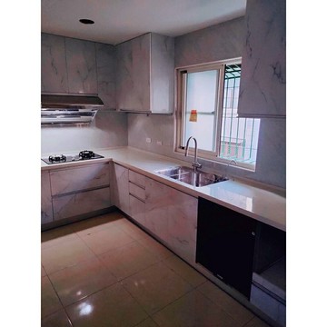 系統廚具 客製化 廚櫃 流理台 工廠直營 L型流理台 美耐門板 搭林內牌瓦斯爐 排油煙機 莊頭北烘碗機【KW廚房世界】【APP滿額下單10%點數(單一帳號最高1000點)】4/30止