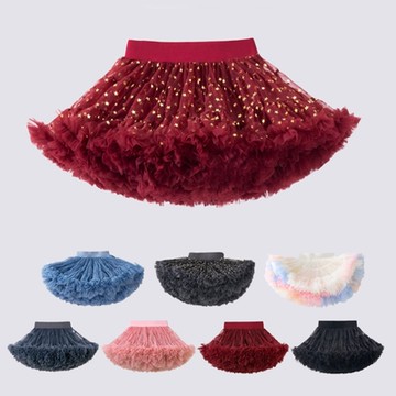 灑銀星星超蓬網紗澎澎裙 半身裙 蓬蓬裙 蓬裙 裙子 婚禮 花童 周歲 拍照 攝影 喜酒 喜宴 兒童 女童 童裝 橘魔法 現貨【BB6491】