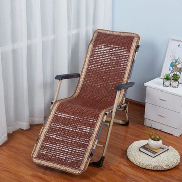 夏季麻將涼席躺椅墊子竹沙灘椅午睡椅搖椅折疊椅坐墊午休椅墊夏天