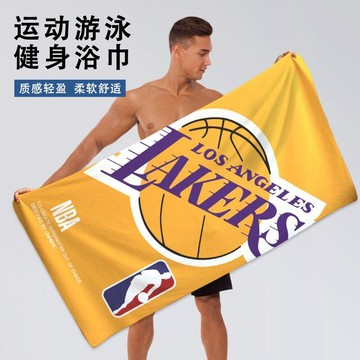 【CP值/高】NBA籃球運動毛巾吸汗速干健身跑步大號游泳沙灘浴巾男吸水不掉毛