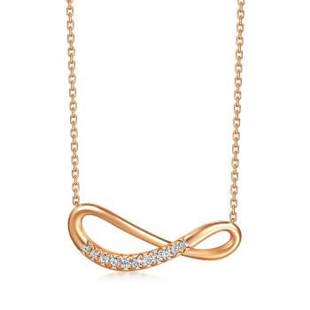 EMPHASIS 「Form「形」」18K玫瑰金鑽石項鍊