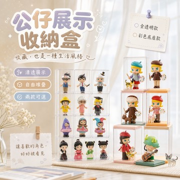 盒玩 單間 透明展示盒 泡泡瑪特  展示櫃 防塵展示盒 扭蛋盒 模型展示盒 盲盒 壓克力展示盒 公仔展示盒  MOLLY