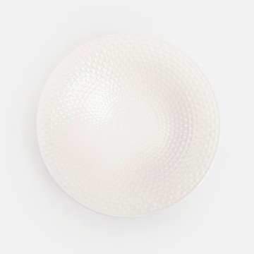 克萊歐陶瓷深盤23cm 鑽紋白