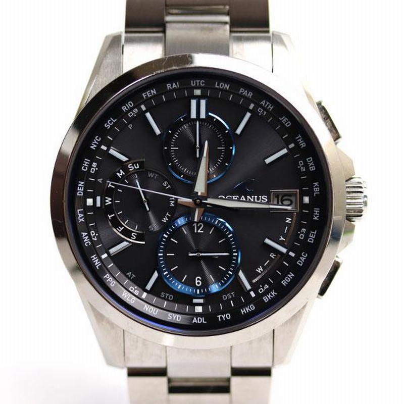 カシオ OCW-T2600 TI オシアナス 黒文字盤 腕時計 メンズ