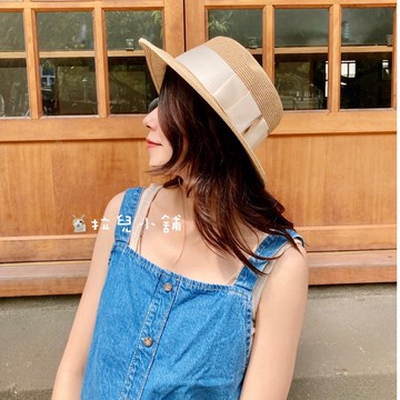 「拉兒小舖」台灣現貨-日本單款 高品質 韓版 細紙草 草帽 日系風 草帽 遮陽帽 防曬帽